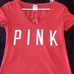 Red baseball t-shirt from Pink